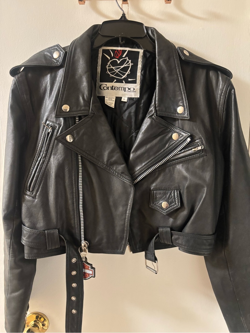 Vintage Contempo Genuine Leather Motorcycle Jacket